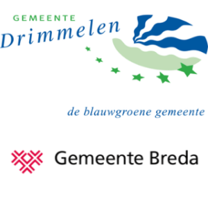 Logo gemeente Drimmelen en Breda als partners